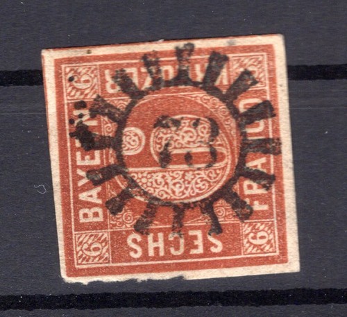 Bavaria Stamp with Number GMR73 Stamped (B2940