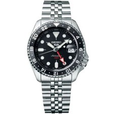 Seiko 5 Sports SSK001 Black dial GMT 10bar Stainless Steel Automatic SSK001K1 3