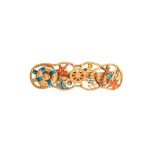 Vintage 1980s Gold Tone Hair Barrette Clip Made in Korea | eBay display picture 3