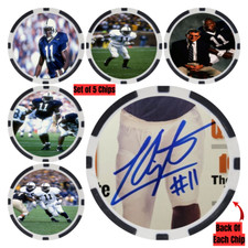 LaVar Arrington Penn State College Football Hall of Fame Chips (5) - SIGNED