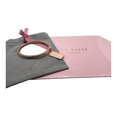 New Ted Baker London Clemara Hinge Crystal Bangle Bracelet Rose