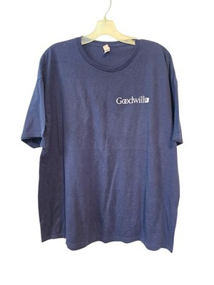 Goodwill Employee Navy Logo Tee - Classic Short Sleeve Shirt Size 2X