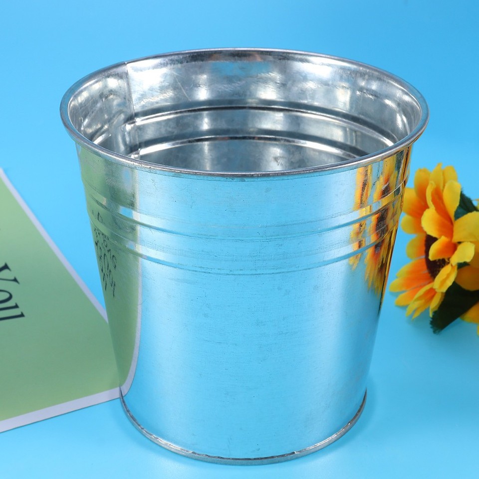 AB Tools Verzinkte Stahleimer 5 Liter - 5er Pack, Robust Mit Holzgriff Für Garten, Haus & Werkstatt