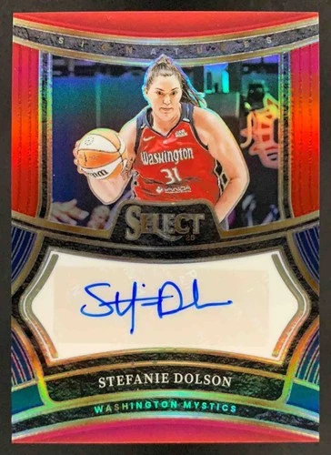 Stefanie Dolson 2025 Panini WNBA Select Draft Selections Auto Red Prizm /99