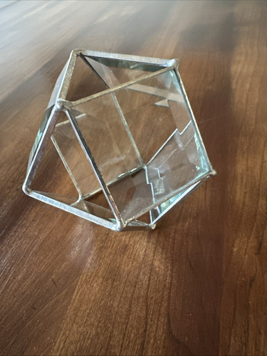 Handgefertigtes Dekagon Prisma mit abgeschrägtem Glas gelötetes Metall Sonnenfänger, Glaskunst - Bild 2 von 9