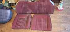 87-89 Mustang Gt Rear Seats Red Upper And Lower Seats Tweed 87-89 Mustang Gt Rear Seats Red Upper And Lower Seats Tweed