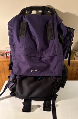 Vintage Coleman Peak 1 Backpack Purple External Frame Hiking Outdoors