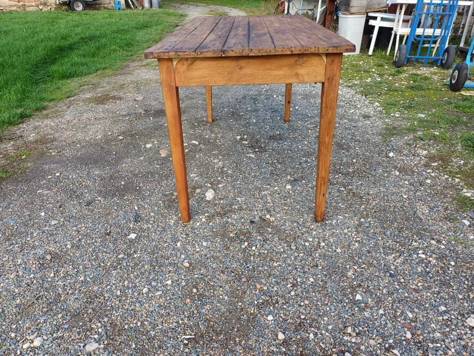Table de Ferme Campagnarde en pin - Photo 2/4