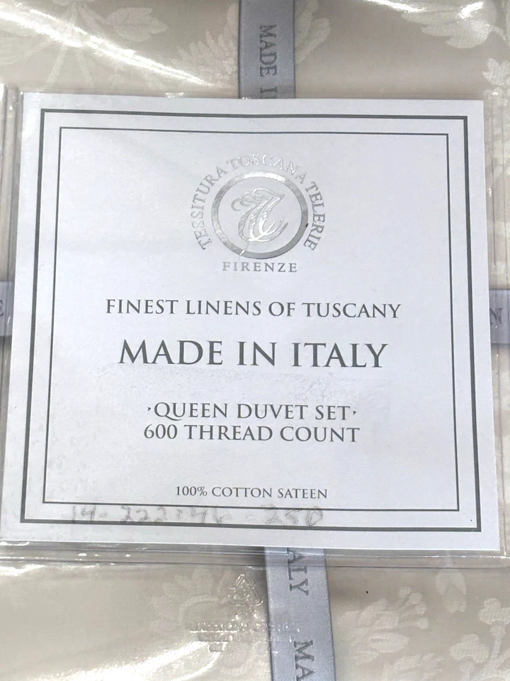 Комплект из 3 пододеяльников Tessitura Toscana Telerie Firenze Италия QUEEN 600TC сатин - Изображение 3 из 4