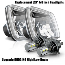 For Ford Aerostar Bronco F150 F250 F650 F750 Pair 7x6 Led Headlight Hi-low Beam