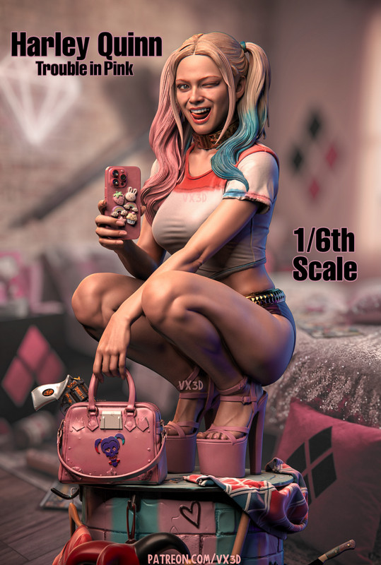 VX Lab 1/6 Scale Harley Quinn “Trouble in Pink” (w/ NSFW Option) Figure kit