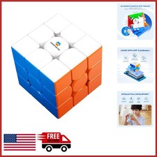 Magnetic 3x3 Speed Cube Puzzle Toy for Kids with 48 Magnets for Smooth Turns
