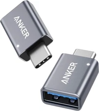 2 Pack Anker Type C Adapter USB-C to USB 3.0 Female Port Converter for MacBook