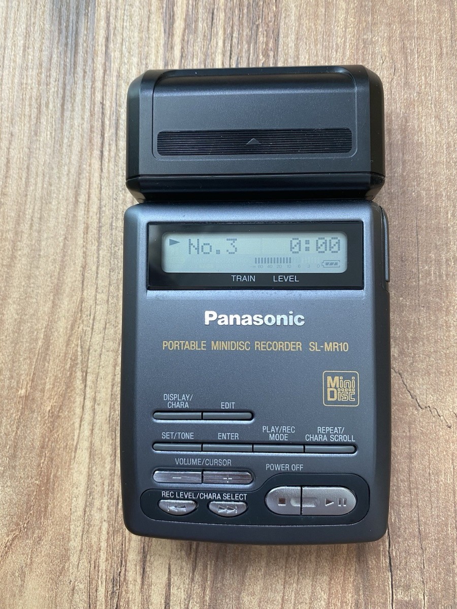 Panasonic ポータブルミニディスクレコーダー SL-MR10 Very Rare Panasonic SL-MR10 Portable MiniDisc Recorder + Original