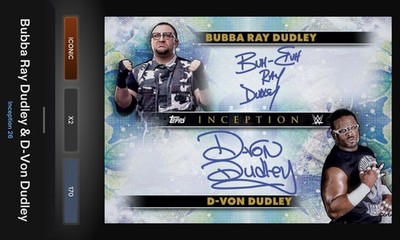 Bubba Ray D-Von Dudley - Dual Signature Iconic - Topps Slam WWE Inception 26