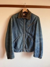 Vintage 50s 60s Hercules Denim Work Jacket Men's Blue Chore Coat Rare Used