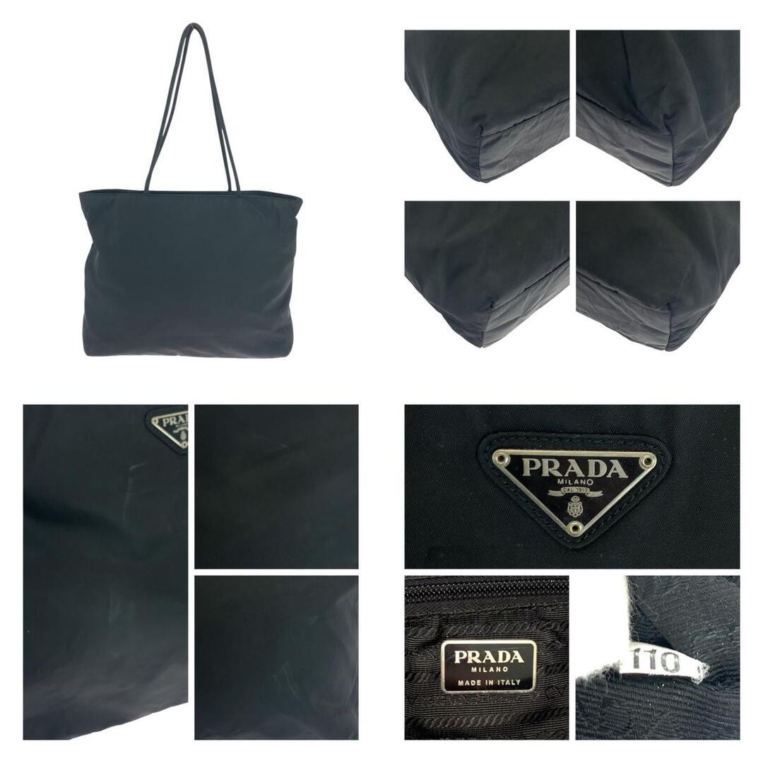 PRADA Tessuto Triangle Logo Plate Black Silver Hardware Nylon 110 Shoulder Bag T thumbnail 3