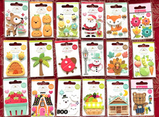  906 - 18 PKGS VARIETY DOODLE-POPS 3D STICKERS - SOOO CUTE - RARE