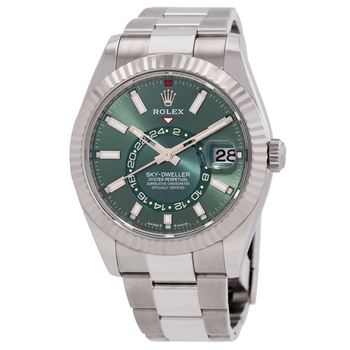 Rolex Sky-Dweller GMT Automatic Chronometer Green Dial Men's Watch 336934-0001