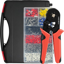 AWG 23-7 Ferrule Crimping Tool Kit with 1800PCS Connectors, Self-Adjustable Ratc