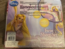 Disney Tangled Rapunzel Twin Bed Sheet 3-Piece Set NEW