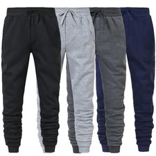 Mens Joggers Trousers Sports Pants Winter Autumn Running Gym Workout Casual UK