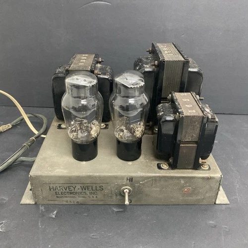 Vintage Harvey-Wells Tube Power Supply Unit Heavy Iron RCA Tubes Estate Project