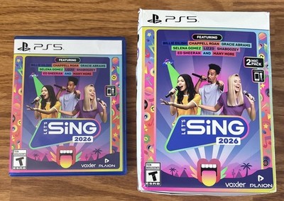 PS5 Lets Sing 2026 + 2 Mics for Playstation 5  Video Game - New Open Box Bundle