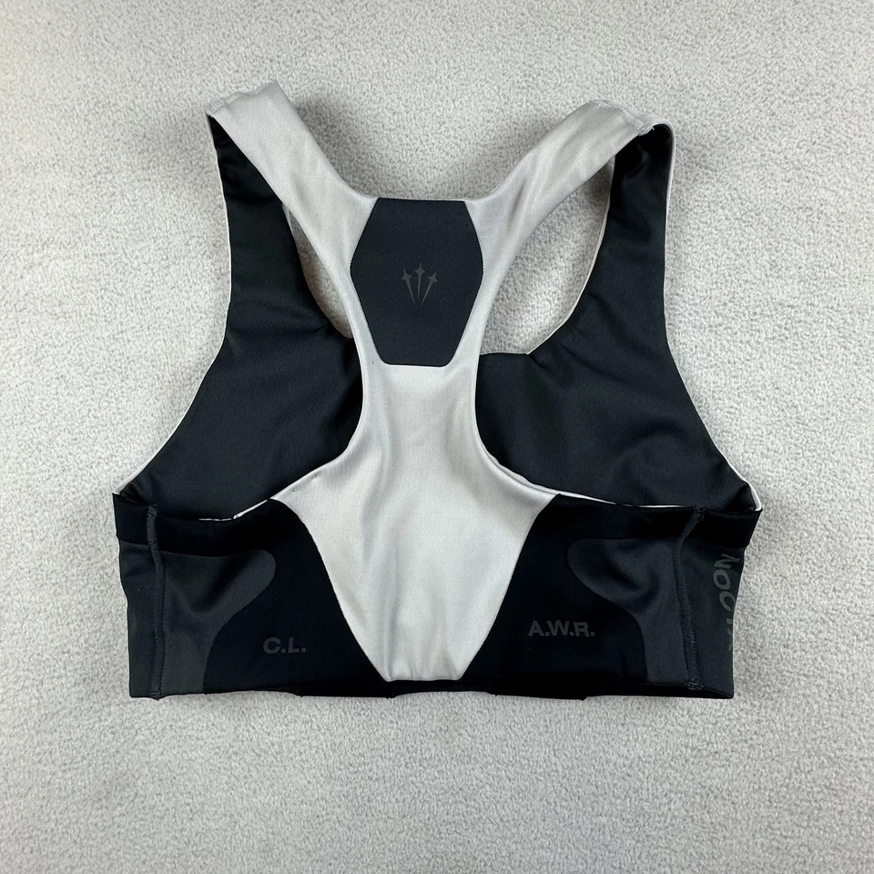 Nike NOCTA Sports Bra XS Black Gray Racerback Stretch Athletic Training Top - Image 2 of 4