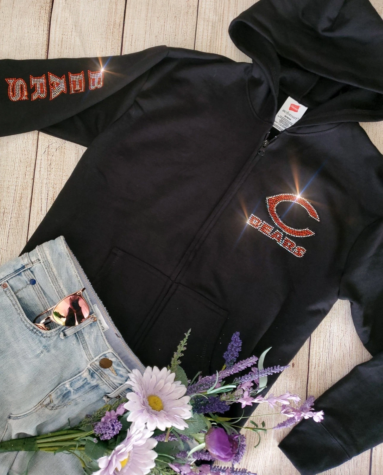 Chicago Bears Rhinestone Unisex Hoodie