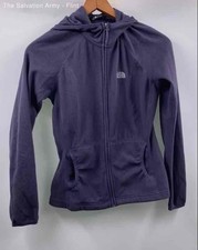 The North Face Womens Purple Long Sleeve Fleece Full-Zip Hoodie Size Small