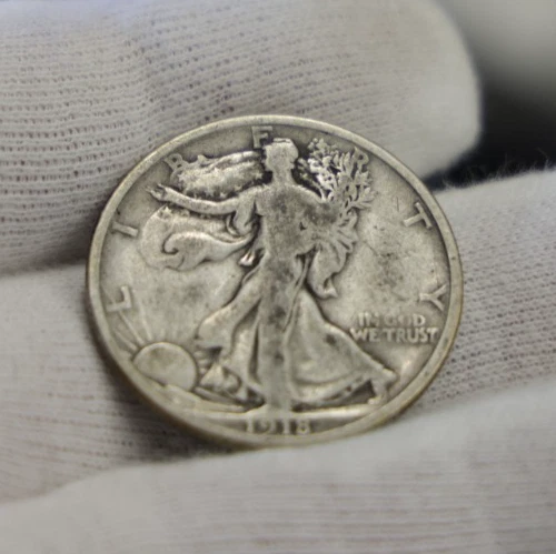 1918 US Walking Liberty VG (Cleaned)