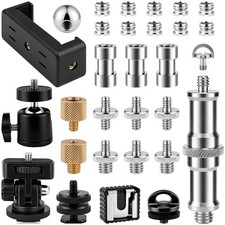 30 PCS Camera Tripod Screw Mount Kit 1/4 And 3/8 Inch Adapter