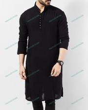 Mens Kurta Mens Kurta Long Casual Shirts Black Color Shirt Tunic Traditional kur