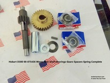 Hobart D300 00-875436 Worm Gear Shaft-Bearings-Gears-Spacers-Spring Complete