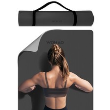 Extra Thick 8mm Yoga Mat, 72"x28" Non Slip Exercise Mat, Reversible 2-Sided D...