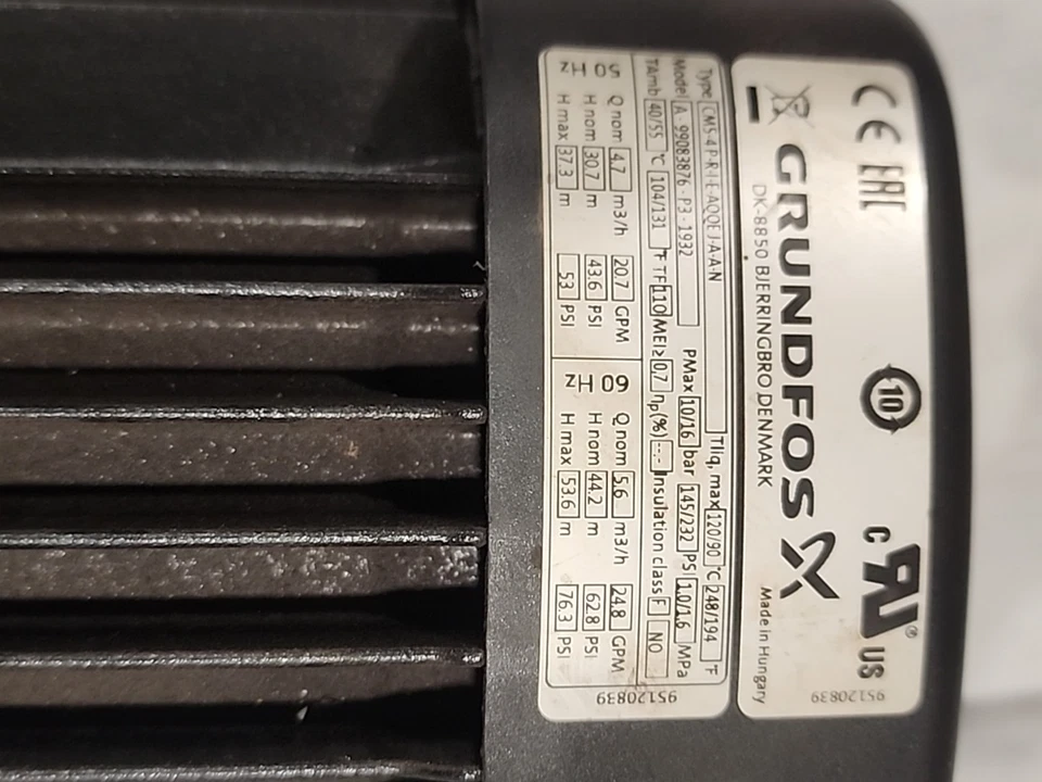 Bomba Grundfos CM5-4 P-R-I-E-A00E J-A-A-N ML80CB-J-H3-CMS1B (TBI) Foto 3 de 3