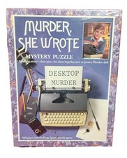Murder She Wrote Mystery Puzzle Desktop Murder 550 Piece 1984 New Sealed RARE