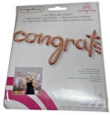 Congrats Air Filled Decoration Balloon Rose Gold