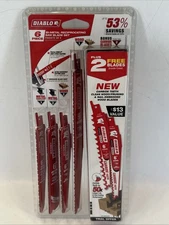 Bi-Metal Reciprocating Saw Blade 6 Pack Diablo 2 Bonus Carbide Blades DS006SPC2