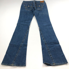 True Religion Joey Flare Twisted Seam 26 Fits 30W 33L Low Rise Jeans HRJ