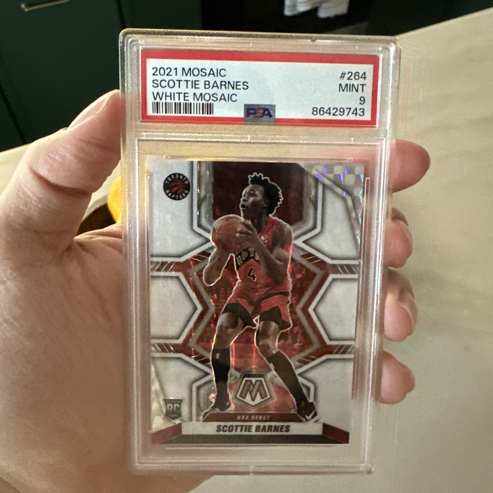 2021 Panini Mosaic Scottie Barnes #264 White Prizm /25 PSA 10 Rookie RC Raptors