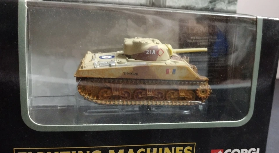 Corgi 2002 WWII Battle of El Alamein ERROR "French M4 Sherman Tank" Iconic Tank - Image 2 of 4