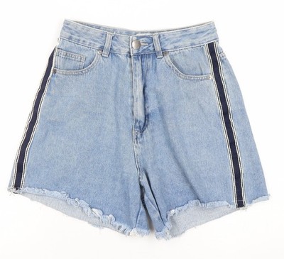 Cotton On Damen blau hoch geschnitten Denim abgeschnittene Shorts Größe 10