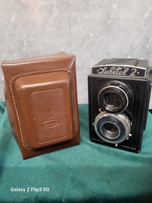 C1960 Lubitel 2 6x6cm analoge Mittelformat-TLR-Kamera mit Tasche - funktionsfähig 
