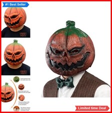 Pumpkin Mask Full Head Natural Latex Adult Halloween Costume Party Haunted Stage