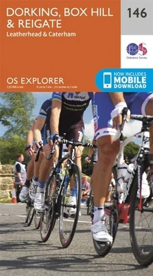 Dorking Box Hill and Reigate 146 Explorer Map Ordnance Survey With Digital Downl