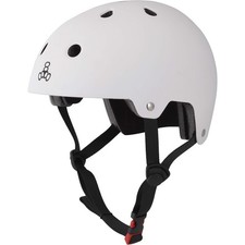 Triple Eight Dual Certified Bike And Skateboard Helmet White Matte Small/Medium