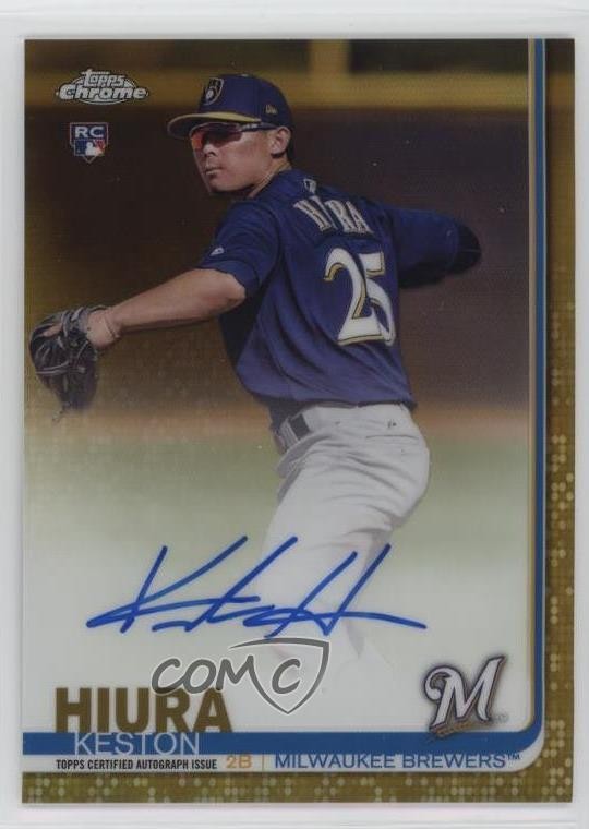 2019 Topps Chrome Rookie Gold Refractor /50 Keston Hiura #RA-KH Auto RC 1d0h