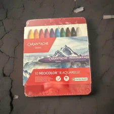 Compact Neocolor II Water-Soluble Pastels - 10 Colors for Creative Masters